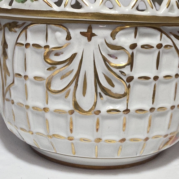 Schumann Lidded Bowl Dresden Flowers Trinket Box Vintage - Picture 5 of 14